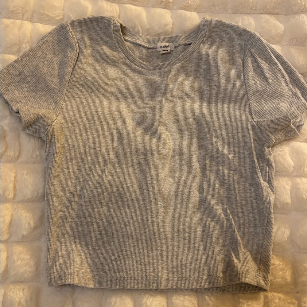Garage Heather Gray Ribbed Tee